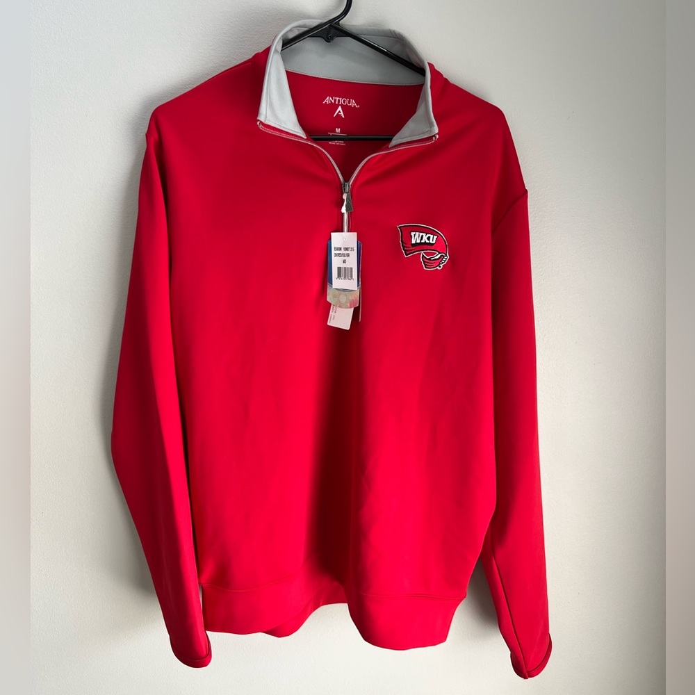Men’s WKU Hilltoppers Quarter Zip Pullover Size M New with Tags